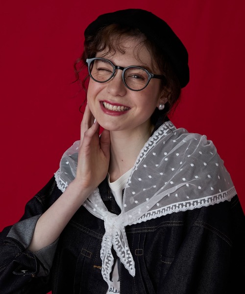 BONLECILL Marche（ボンルシールマルシェ）の「【BONLECILL Marche】アソートレースマルチウェイバブーシュカ／スカーフ（バンダナ/スカーフ・レディース・ホワイト系1/ホワイト系2/ホワイト・FREE）」の5枚目の写真