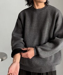 Java（ジャバ）の「《JaVaジャバコラボ》配色使いが着こなしのアクセント◎スウェットライクダブルフェイスプルオーバー（長袖）（ニット/セーター）」