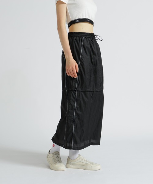 AVIREX(アヴィレックス)の「SHEER COLOR SCHEME SKIRT/シアーカラー スキームスカート(スカート・レディース・ブラック/アイボリー・F)」の6枚目の写真