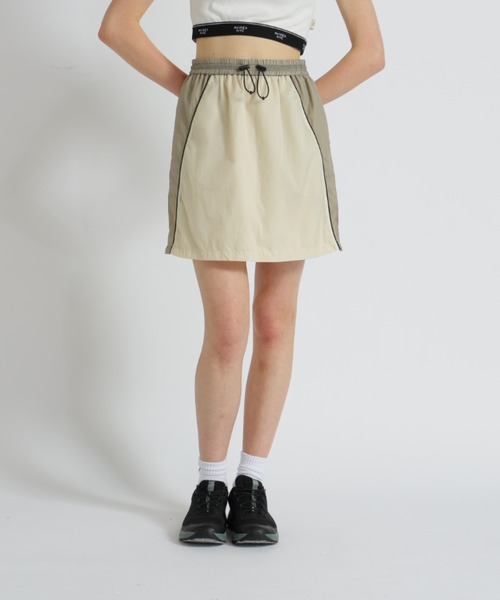 AVIREX(アヴィレックス)の「SHEER COLOR SCHEME SKIRT/シアーカラー スキームスカート(スカート・レディース・ブラック/アイボリー・F)」の10枚目の写真