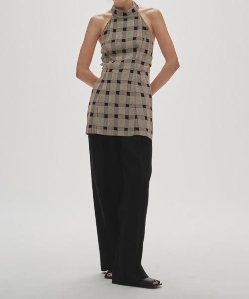 TODAYFUL ホルターネックトップス　チェック柄 TODAYFUL/トゥデイフル】Halterneck Checkjaquard Top