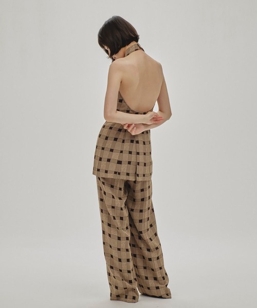 TODAYFUL ホルターネックトップス　チェック柄 TODAYFUL/トゥデイフル】Halterneck Checkjaquard Top