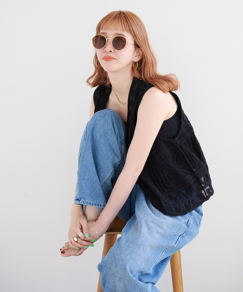 B.C STOCK（ベーセーストック）の「【WEB限定】スリムフレームサングラス（サングラス・レディース・ブラウン/ブラック・FREE）」の19枚目の写真