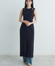 slit jersey dress