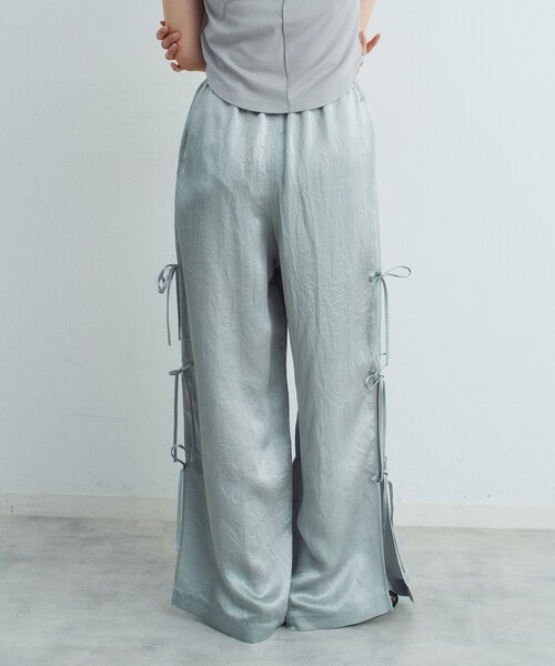 CODE A（コードエー）の「ribbon easy pants（その他パンツ・レディース・ホワイト/ライトグレー/ブラック・36/38）」の5枚目の写真