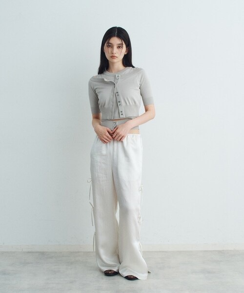 CODE A（コードエー）の「ribbon easy pants（その他パンツ・レディース・ホワイト/ライトグレー/ブラック・36/38）」の19枚目の写真