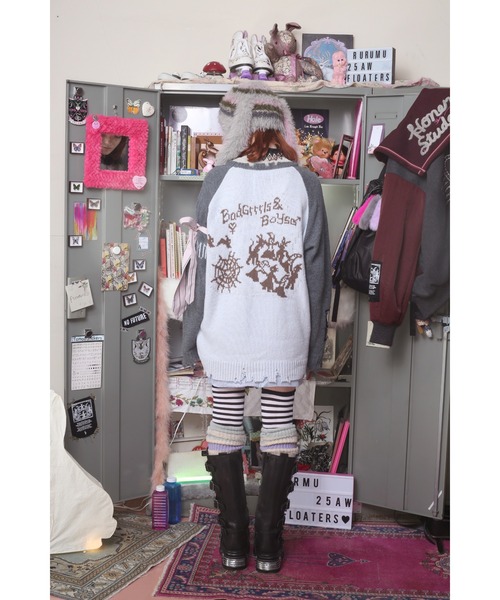 rurumu:（ルルムウ）の「rurumu:/ルルムウ/"rurumu:×KIDILL" raglan pullover(medium)（ニット/セーター・レディース・サックスブルー/ピンク/ブラック・FREE）」の13枚目の写真