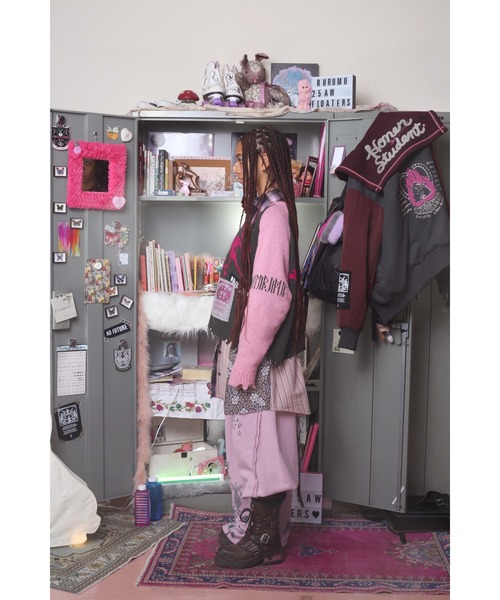 rurumu:（ルルムウ）の「rurumu:/ルルムウ/"rurumu:×KIDILL" raglan pullover(medium)（ニット/セーター・レディース・サックスブルー/ピンク/ブラック・FREE）」の16枚目の写真