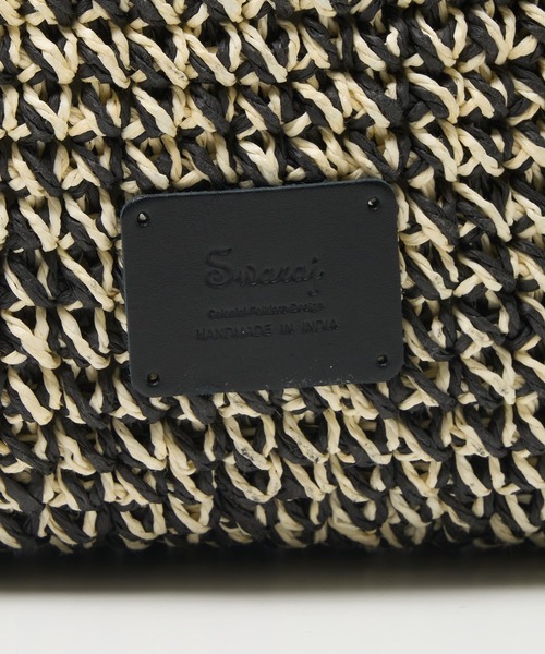 collex(コレックス)の「【Swaraj /スワラージ】手編み ラフィア フリンジ トートバッグ(かごバッグ・レディース・ブラック系その他/アイボリー・フリー)」の17枚目の写真