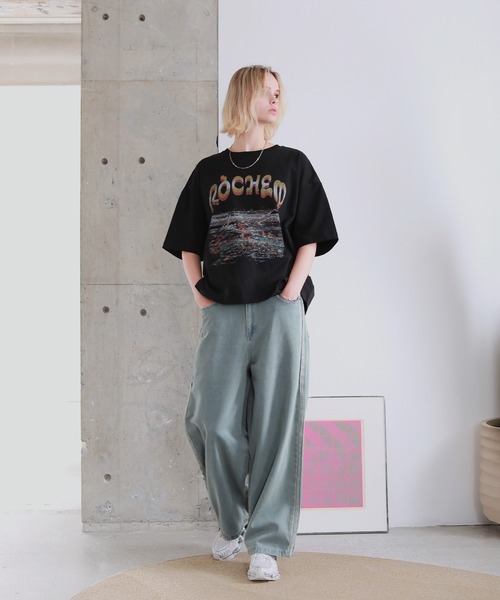 カーブシルエットサイドラインデニム（デニムパンツ）｜ROCHEM
