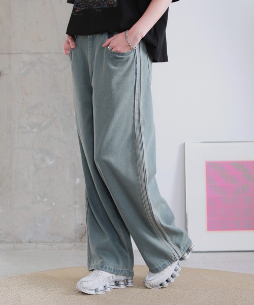 ROCHEM(ローシェン)の「カーブシルエットサイドラインデニム(デニムパンツ・メンズ・ブラック/ブルー・XS/S/M/L)」の17枚目の写真