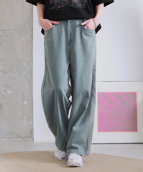 ROCHEM(ローシェン)の「カーブシルエットサイドラインデニム(デニムパンツ・メンズ・ブラック/ブルー・XS/S/M/L)」の18枚目の写真