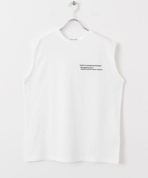 FORK&SPOON（フォークアンドスプーン）の「FORK&SPOON　エンブロイダリーノースリーブTシャツ（Tシャツ/カットソー・レディース・グレー系その他/オフホワイト/ベージュ・1）」の6枚目の写真