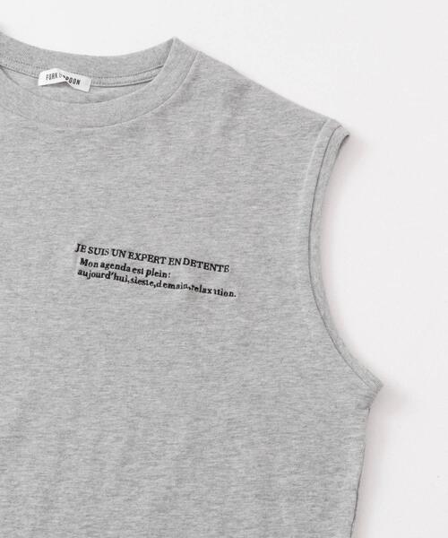 FORK&SPOON（フォークアンドスプーン）の「FORK&SPOON　エンブロイダリーノースリーブTシャツ（Tシャツ/カットソー・レディース・グレー系その他/オフホワイト/ベージュ・1）」の14枚目の写真