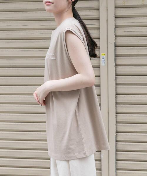 FORK&SPOON（フォークアンドスプーン）の「FORK&SPOON　エンブロイダリーノースリーブTシャツ（Tシャツ/カットソー・レディース・グレー系その他/オフホワイト/ベージュ・1）」の20枚目の写真