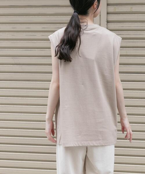 FORK&SPOON（フォークアンドスプーン）の「FORK&SPOON　エンブロイダリーノースリーブTシャツ（Tシャツ/カットソー・レディース・グレー系その他/オフホワイト/ベージュ・1）」の21枚目の写真