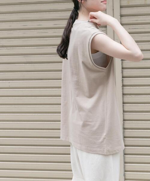 FORK&SPOON（フォークアンドスプーン）の「FORK&SPOON　エンブロイダリーノースリーブTシャツ（Tシャツ/カットソー・レディース・グレー系その他/オフホワイト/ベージュ・1）」の22枚目の写真