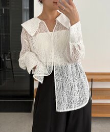 CAPRICIEUX LE'MAGE（カプリシューレマージュ）の「レースBIG襟シャツ（シャツ/ブラウス）」