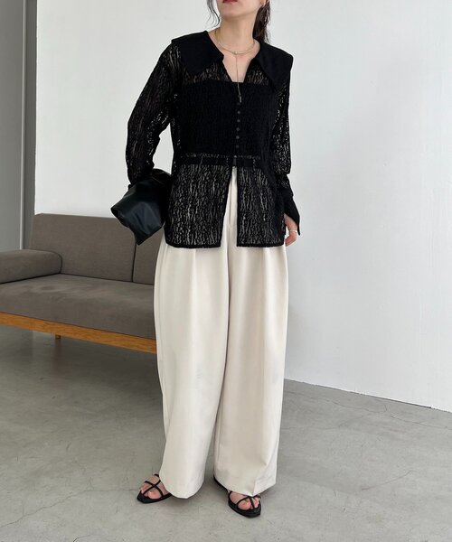 セール】レースBIG襟シャツ（シャツ/ブラウス）｜CAPRICIEUX LE