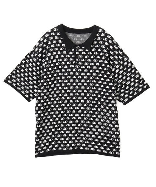 atmos（アトモス）の「atmos Knit Jacquard Polo / アトモス ニットジャガード ポロ（ポロシャツ・メンズ・ブラック/ホワイト・M/L/XL）」の10枚目の写真