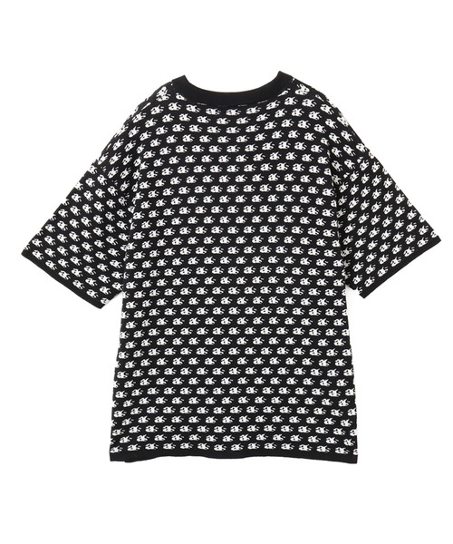 atmos（アトモス）の「atmos Knit Jacquard Polo / アトモス ニットジャガード ポロ（ポロシャツ・メンズ・ブラック/ホワイト・M/L/XL）」の6枚目の写真
