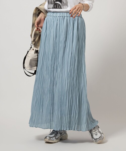 セール】ワッシャー プリーツ スカート（スカート）｜green