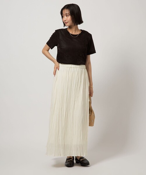 ワッシャー プリーツ スカート