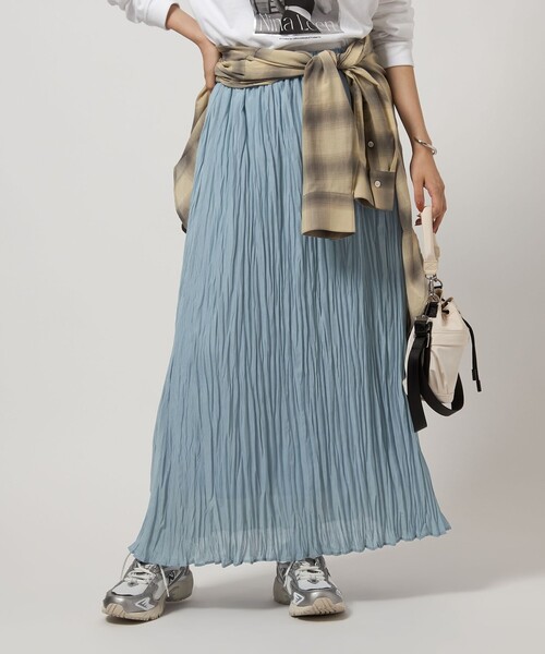 セール】ワッシャー プリーツ スカート（スカート）｜green