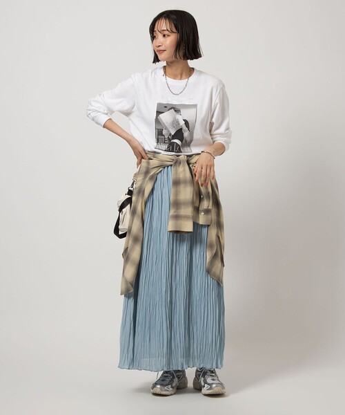 ワッシャー プリーツ スカート