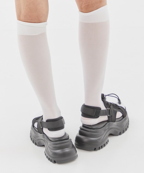 STUDIOUS（ステュディオス）の「【STUDIOUS/ステュディオス】《走れる8㎝ソール》Sneaker Sole Sandals/スニーカーソールサンダル/スポサン/厚底サンダル（サンダル・レディース・ブラック・1/2）」の8枚目の写真