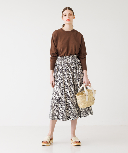 DESIGNWORKS（デザインワークス）の「Li/Cロングスリーブプルオーバー（ニット/セーター・レディース・ブラウン/ブラック・38）」の12枚目の写真