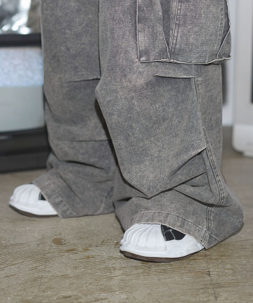 MSG（エムエスジー）の「リップストップウォッシュカーゴパンツ（カーゴパンツ・メンズ・ブラック/ライトグレー/ピンク/チャコール・S/M/L/XL）」の13枚目の写真