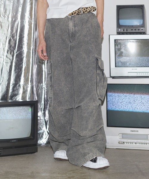 リップストップウォッシュカーゴパンツ【UNISEX】（カーゴパンツ
