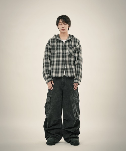 MSG（エムエスジー）の「リップストップウォッシュカーゴパンツ（カーゴパンツ・メンズ・ブラック/ライトグレー/ピンク/チャコール・S/M/L/XL）」の20枚目の写真