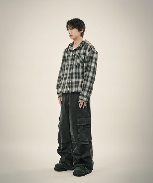 MSG（エムエスジー）の「リップストップウォッシュカーゴパンツ（カーゴパンツ・メンズ・ブラック/ライトグレー/ピンク/チャコール・S/M/L/XL）」の21枚目の写真