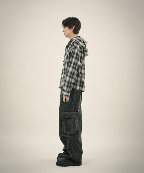 MSG（エムエスジー）の「リップストップウォッシュカーゴパンツ（カーゴパンツ・メンズ・ブラック/ライトグレー/ピンク/チャコール・S/M/L/XL）」の22枚目の写真