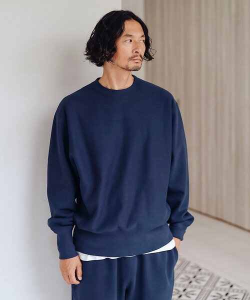 Healthknit(ヘルスニット)の「【別注】Healthknit / ロッカーウィーブ クルーネック スウェット(ユニセックス)(スウェット・メンズ・ブラック/ライトグレー/ネイビー・XL/L/M/S)」の9枚目の写真