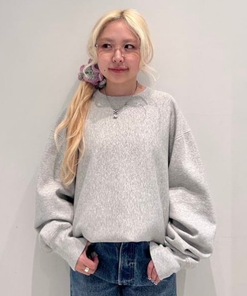 Healthknit(ヘルスニット)の「【別注】Healthknit / ロッカーウィーブ クルーネック スウェット(ユニセックス)(スウェット・メンズ・ブラック/ライトグレー/ネイビー・XL/L/M/S)」の4枚目の写真