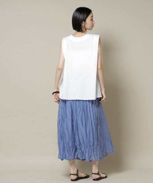 NANO universe（ナノユニバース）の「クリンクルシアースカート（スカート・レディース・ブラック/グレー系その他4/ブルー・FREE）」の7枚目の写真