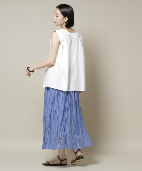 NANO universe（ナノユニバース）の「クリンクルシアースカート（スカート・レディース・ブラック/グレー系その他4/ブルー・FREE）」の8枚目の写真