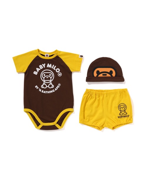 A BATHING APE BABY MILOロンパース・パンツ・スタイセット BABY MILO FRIENDS BABY GIFT SET（ベビーギフト）｜A BATHING