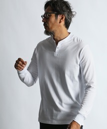 The DUFFER of ST.GEORGE（ザダファーオブセントジョージ）の「ACROCLEAR SHIELD NECK HENLEY TEE：消臭機能『アクロクリア』シールドネック ヘンリーロンTEE（Tシャツ/カットソー・メンズ）」
