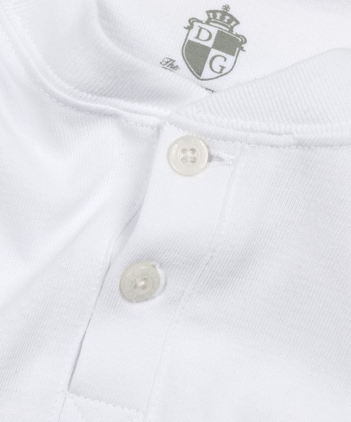 The DUFFER of ST.GEORGE(ザダファーオブセントジョージ)の「ACROCLEAR SHIELD NECK HENLEY TEE:消臭機能『アクロクリア』シールドネック ヘンリーロンTEE(Tシャツ/カットソー・メンズ・ホワイト・X-LARGE/LARGE/MEDIUM/SMALL)」の4枚目の写真