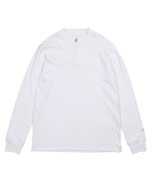 The DUFFER of ST.GEORGE(ザダファーオブセントジョージ)の「ACROCLEAR SHIELD NECK HENLEY TEE:消臭機能『アクロクリア』シールドネック ヘンリーロンTEE(Tシャツ/カットソー・メンズ・ホワイト・X-LARGE/LARGE/MEDIUM/SMALL)」の9枚目の写真