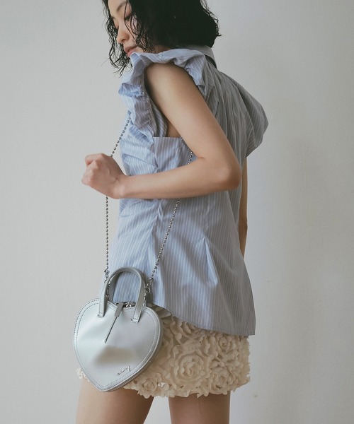 EIMY ISTOIRE（エイミーイストワール）の「ハートミニショルダーバッグ（ショルダーバッグ・レディース・レッド/シルバー/ブラック・F）」の6枚目の写真