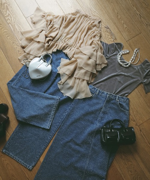 EIMY ISTOIRE（エイミーイストワール）の「ハートミニショルダーバッグ（ショルダーバッグ・レディース・レッド/シルバー/ブラック・F）」の9枚目の写真