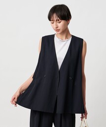 美品✨UNITED ARROWS✨SPONGYミドルベスト/ネイビー×ブラック Amazon | [ユナイテッドアローズ] SPONGY ミドル ベスト