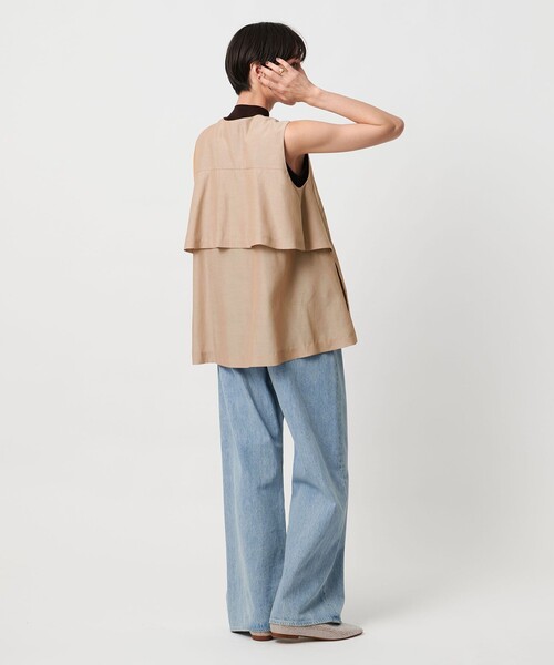 UNITED ARROWS（ユナイテッドアローズ）の「シアー バックフレア ベスト ‐ウォッシャブル‐（ベスト・レディース・ダークブラウン/ベージュ/ネイビー・38/36）」の7枚目の写真