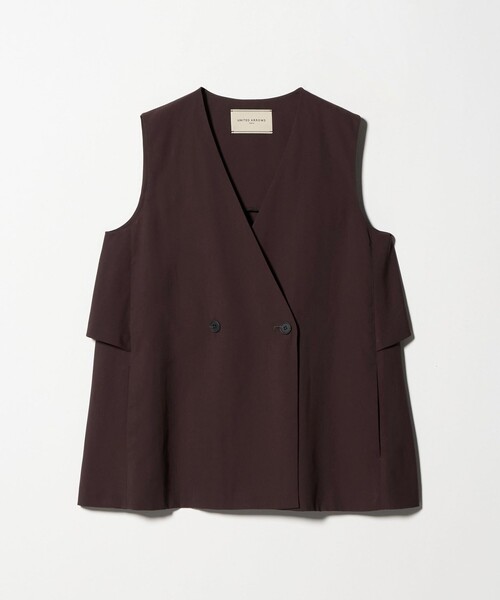 UNITED ARROWS（ユナイテッドアローズ）の「シアー バックフレア ベスト ‐ウォッシャブル‐（ベスト・レディース・ダークブラウン/ベージュ/ネイビー・38/36）」の18枚目の写真