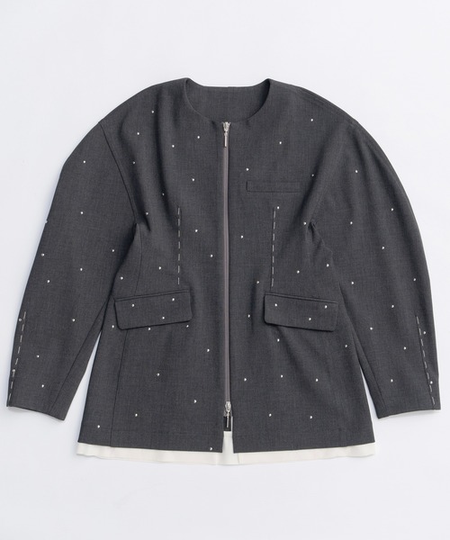 MAISON SPECIAL（メゾンスペシャル）の「Studs Hour Glass Worsted Zip